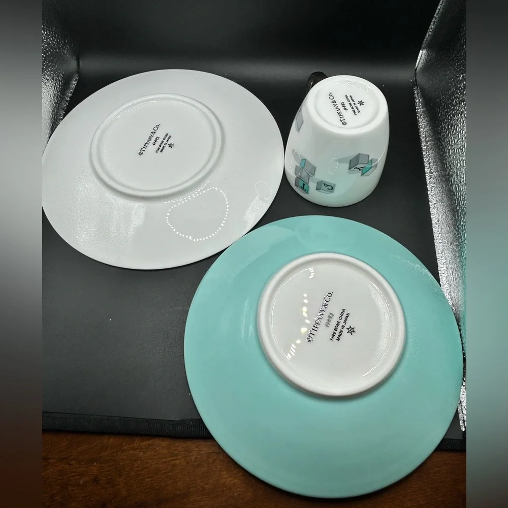 Tiffany & Co. Bear and Block Child / Baby Theme Tableware Set of 3 pcs